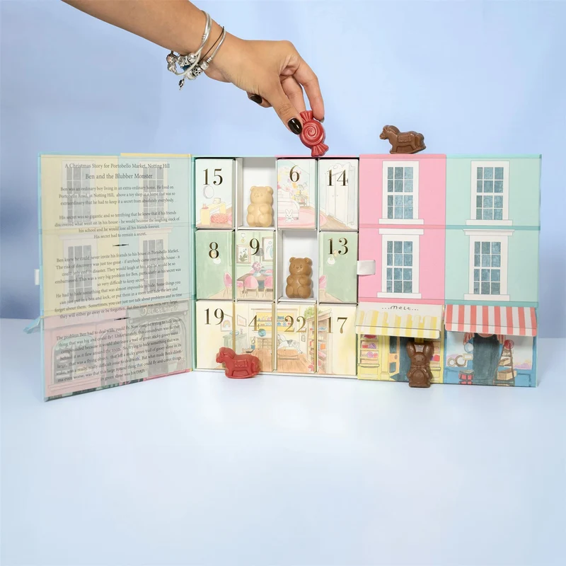 Portobello Chocolate Christmas Advent Calendar, Luxury Handmade Melt Chocolates