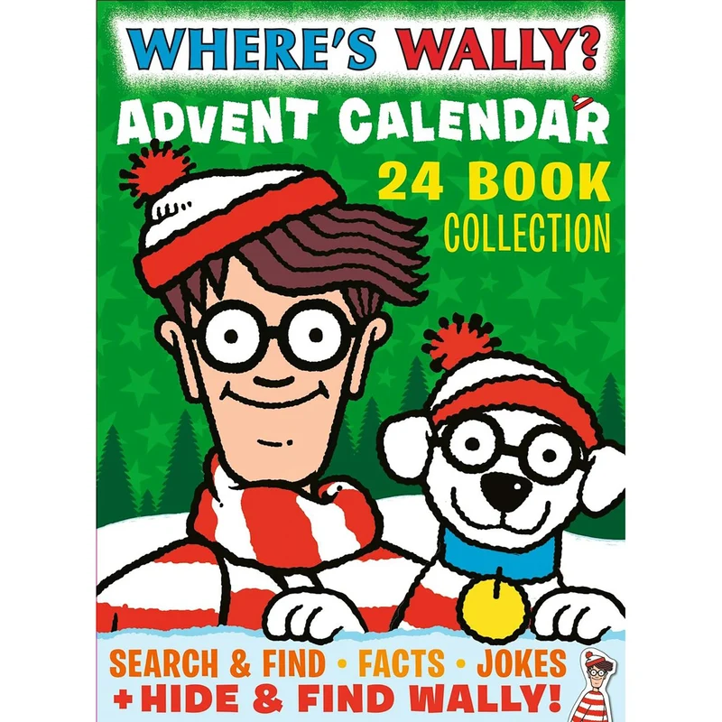 Where's Wally Christmas Advent Calendar Book 24 Book Collection, Search & Find