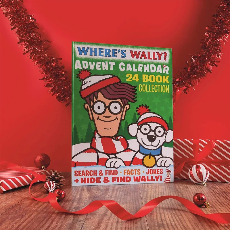Where's Wally Christmas Advent Calendar Book 24 Book Collection, Search & Find