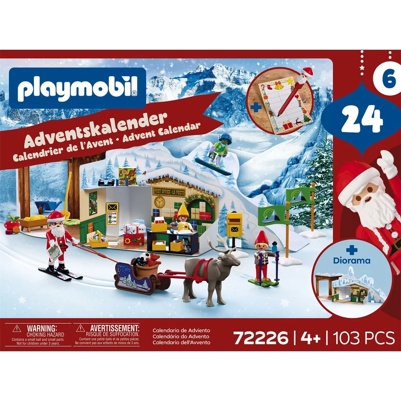 Playmobil Advent Calendar, At The North Pole 24 Door Christmas Calendar Age 4+