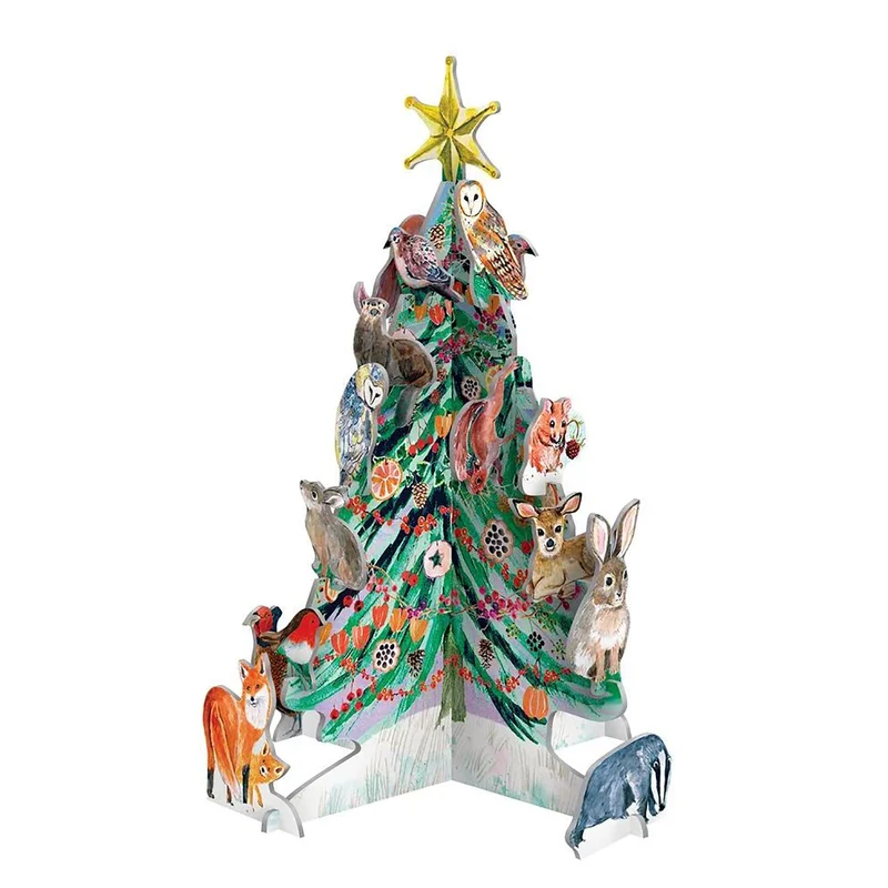 3D Christmas Tree Advent Calendar, Wild Winter's Song Pop & Slot Woodland