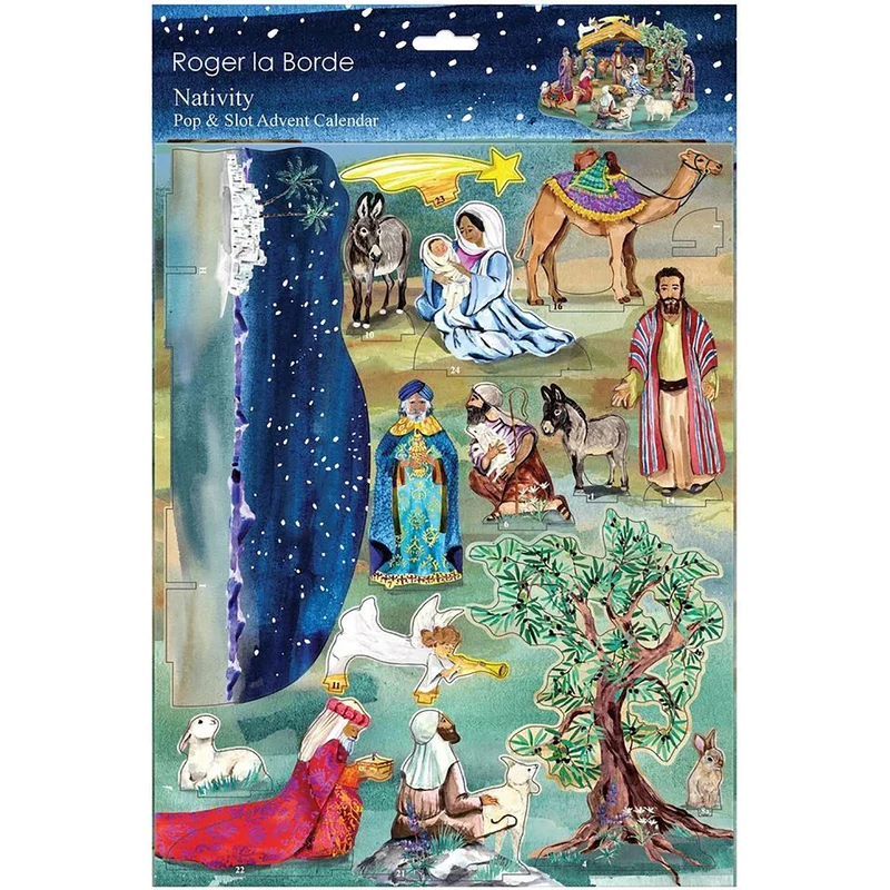 Nativity Advent Calendar, Large Pop & Slot 3D Christmas Story Calendar