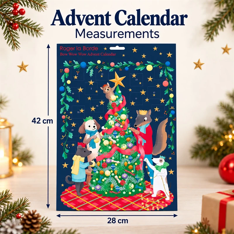 Bow Wow Wow Christmas Advent Calendar, 42cm Picture Dog Advent Calendar
