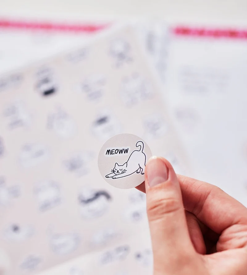 Sticker - Cats & Coffee (Rounds)