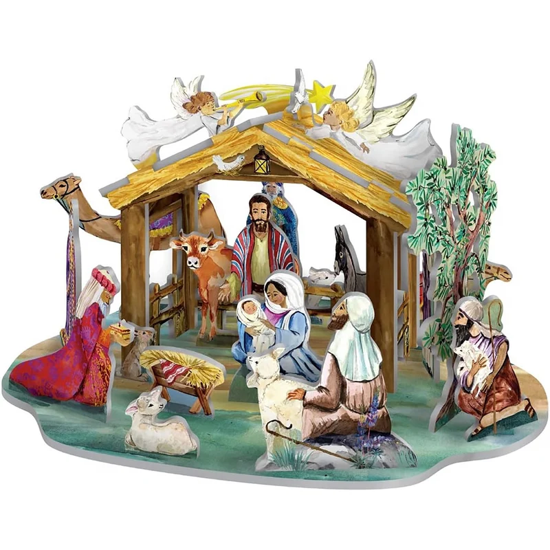 Nativity Advent Calendar, Pop & Slot 3D Christmas Story Scene Petite