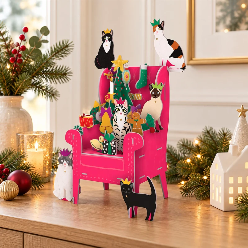 Cosy Cats Advent Pop & Slot Christmas Advent Calendar Large