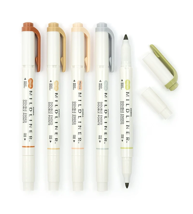 Textmarker - Zebra Mildliner 5er Set
