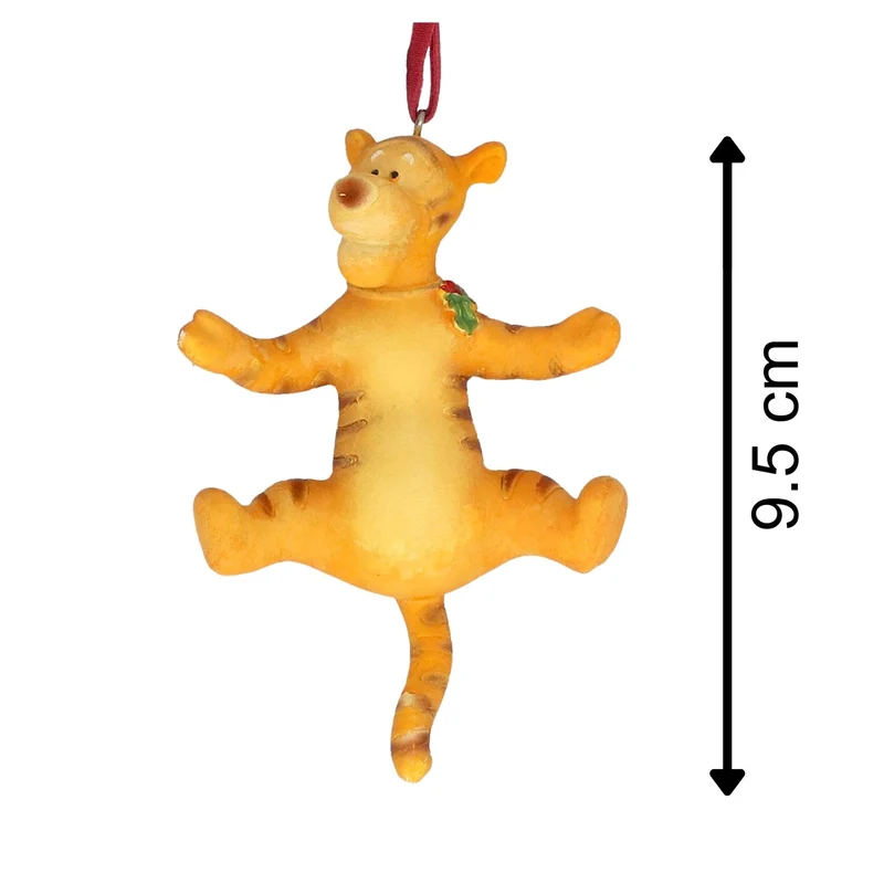 Tigger Christmas Tree Decoration with Holly, Gisela Graham 9.5cm