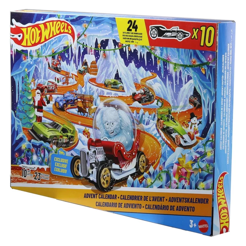 Hot Wheels Mini Cars & Accessories Toy Advent Calendar 2026, 10 Cars Playset