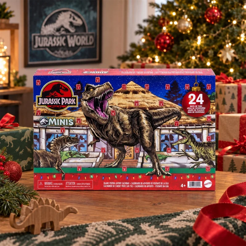 Jurassic World Toy Mini Figures Dinosaur Advent Calendar 2026, Dinosaur Playset