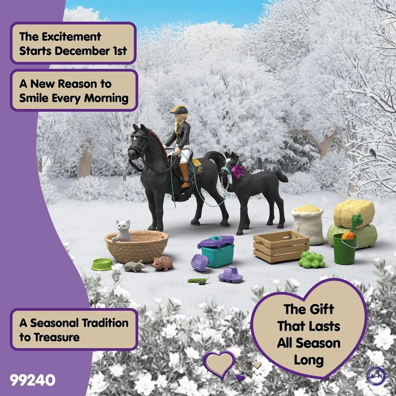 Schleich Horse Club Toy Advent Calendar, 32 Piece Horse Advent Calendar 2026