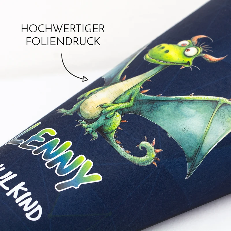 Deine Schultüte aus Stoff mit Wunschname - Jungs Modell 15 - 70 cm