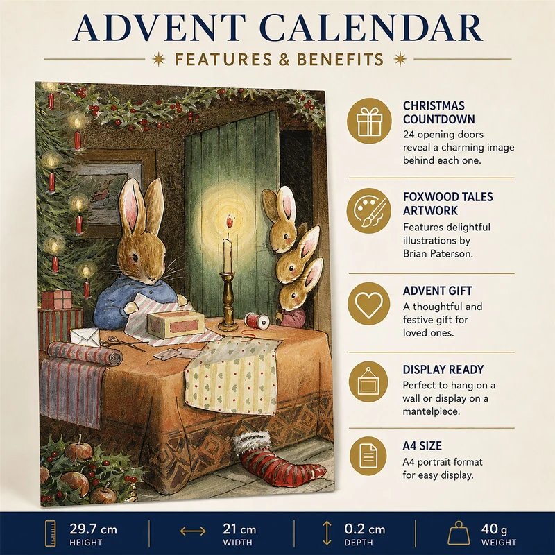 Sneak Peek Christmas Advent Calendar, A4 Foxwood Tales Picture Calendar