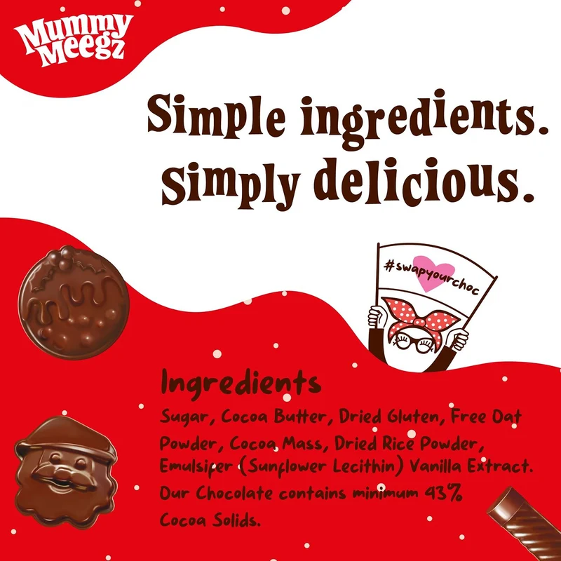 Mummy Meegz Vegan Chocolate Christmas Advent Calendar, Festive Shapes