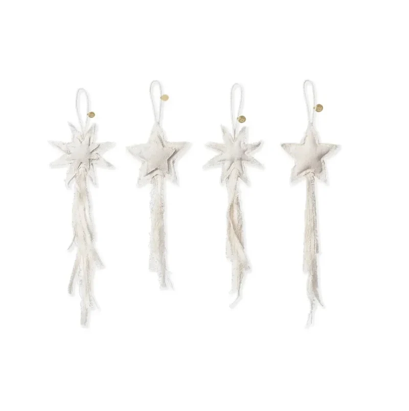 Vela Stern Anhänger aus Bio-Baumwolle 4er-Set - ferm LIVING