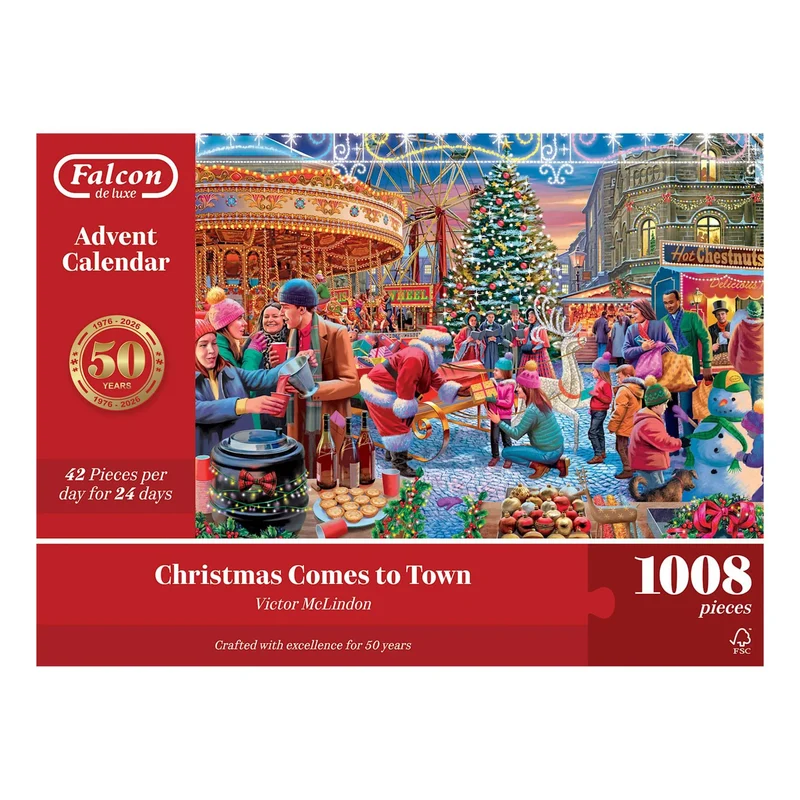 Christmas Comes to Town Jigsaw Christmas Advent Calendar, 1008 Pieces