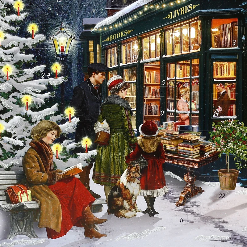 My lovely Bookshop Christmas Advent Calendar, 52cm Traditional Picture Calendar