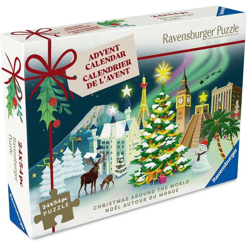 Ravensburger Puzzle Advent Calendar, Christmas Around the World Jigsaw - 1296 Piece