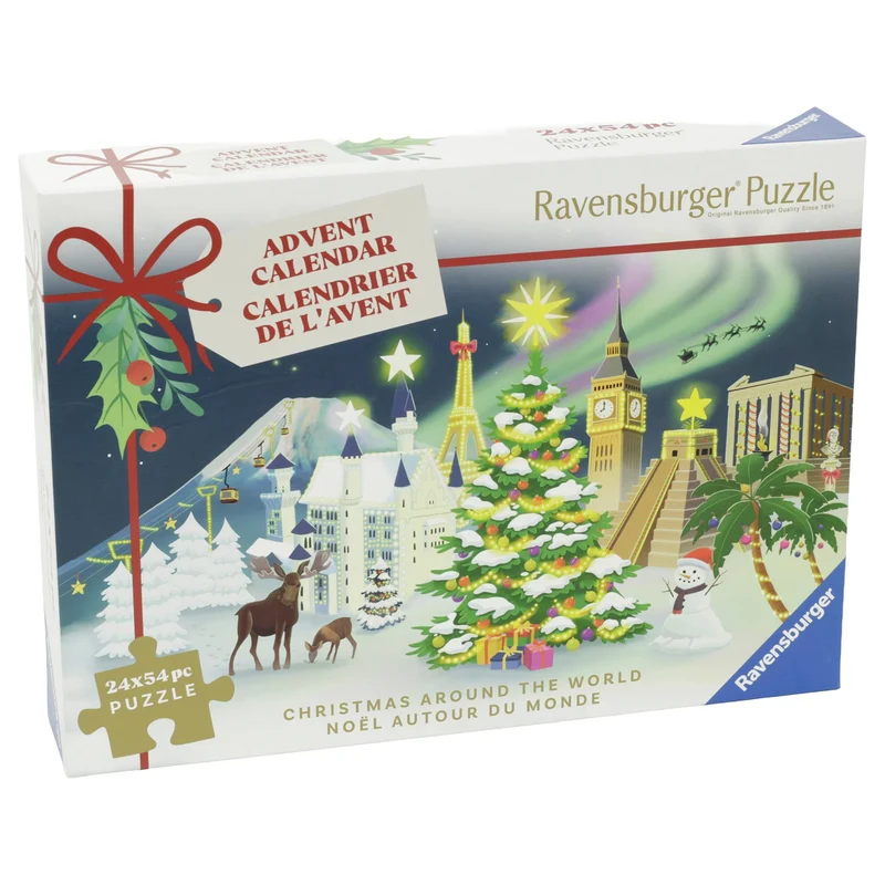 Ravensburger Puzzle Advent Calendar, Christmas Around the World Jigsaw - 1296 Piece