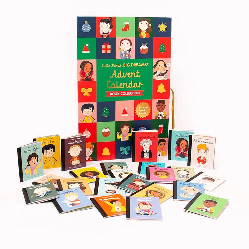 Christmas Book Advent Calendar, 24 Mini Notable People Books for Kids