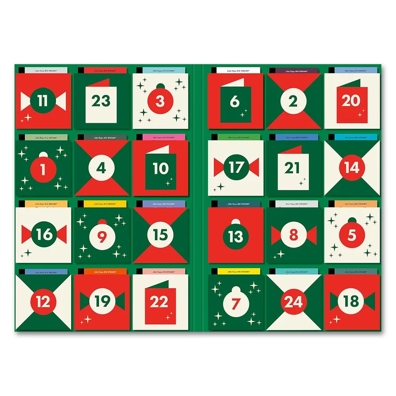 Christmas Book Advent Calendar, 24 Mini Notable People Books for Kids