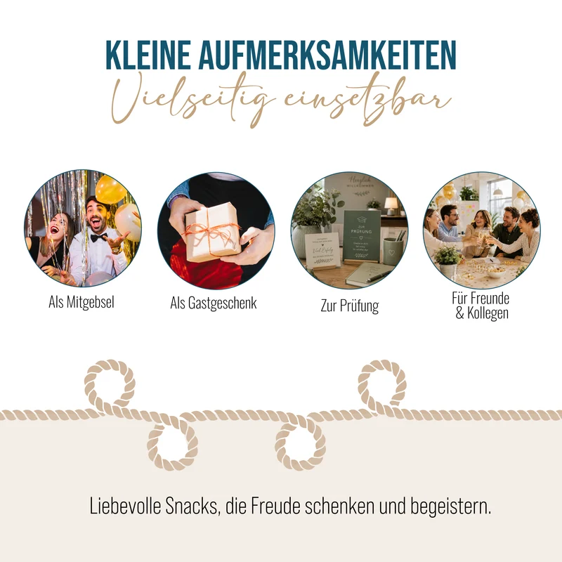 Glückskekse Kleeblatt 25er Set grün – Viel Glück Gastgeschenk