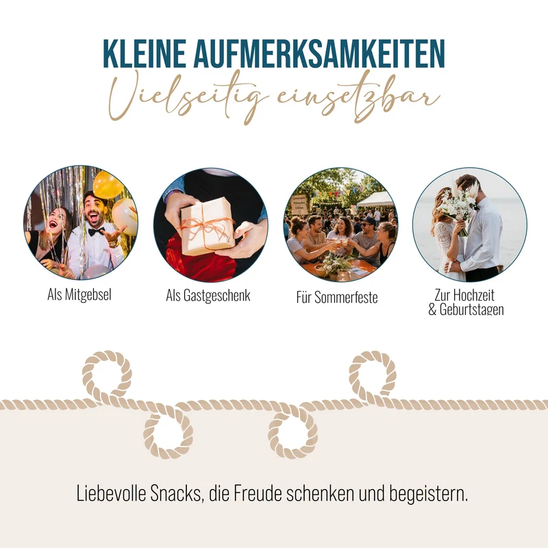 Glückskekse 25er Set Zitronen-Motiv – Schön, dass du da bist