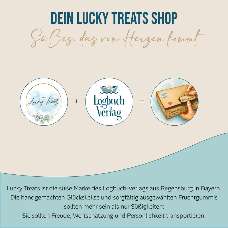 Glückskekse Hochzeit 25er Set weiß gold – Schön, dass du da bist