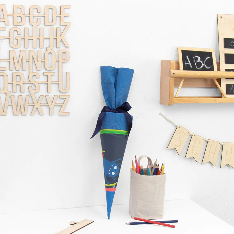Geschwister Schultüte auch DIY aus Stoff - Skater Monster