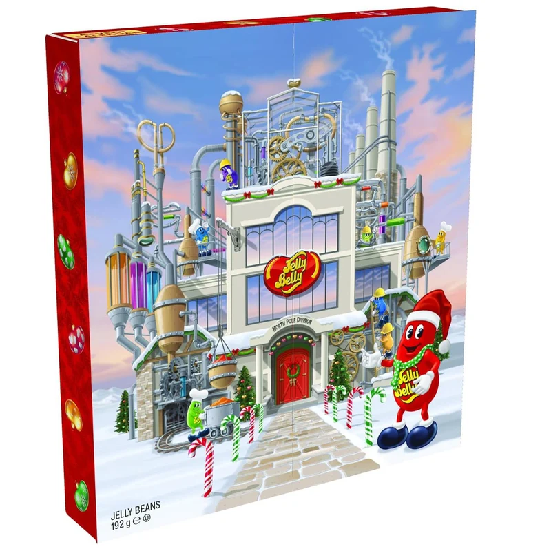 Jelly Belly Christmas Jumbo Factory Christmas Advent Calendar with 24 Bags