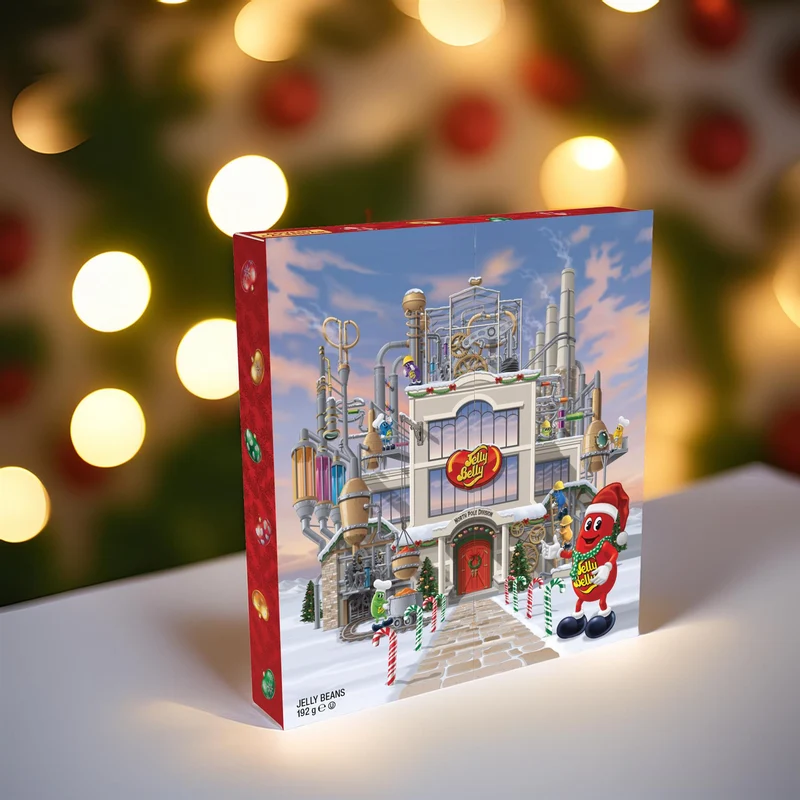 Jelly Belly Christmas Jumbo Factory Christmas Advent Calendar with 24 Bags