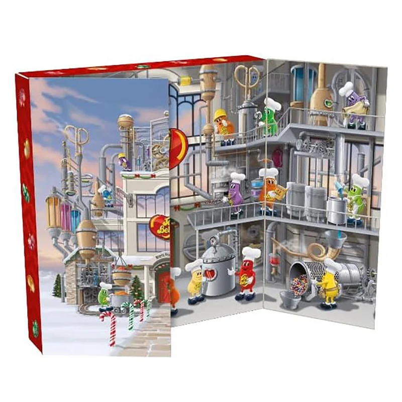 Jelly Belly Christmas Jumbo Factory Christmas Advent Calendar with 24 Bags