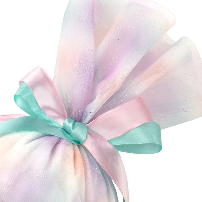 Schultüte aus Leinen & Glitzer Tüll individualisierbar mit Wunschname 70 cm - mint - Pegasus