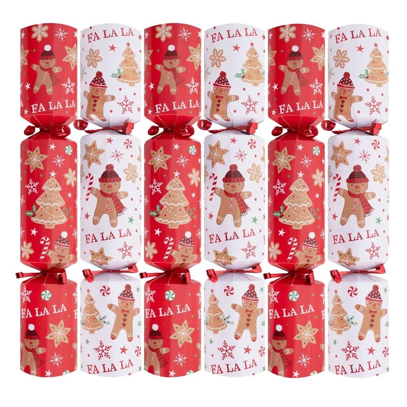 Gingerbread Kazoo Christmas Game Crackers | Set of 6 Musical Christmas Crackers