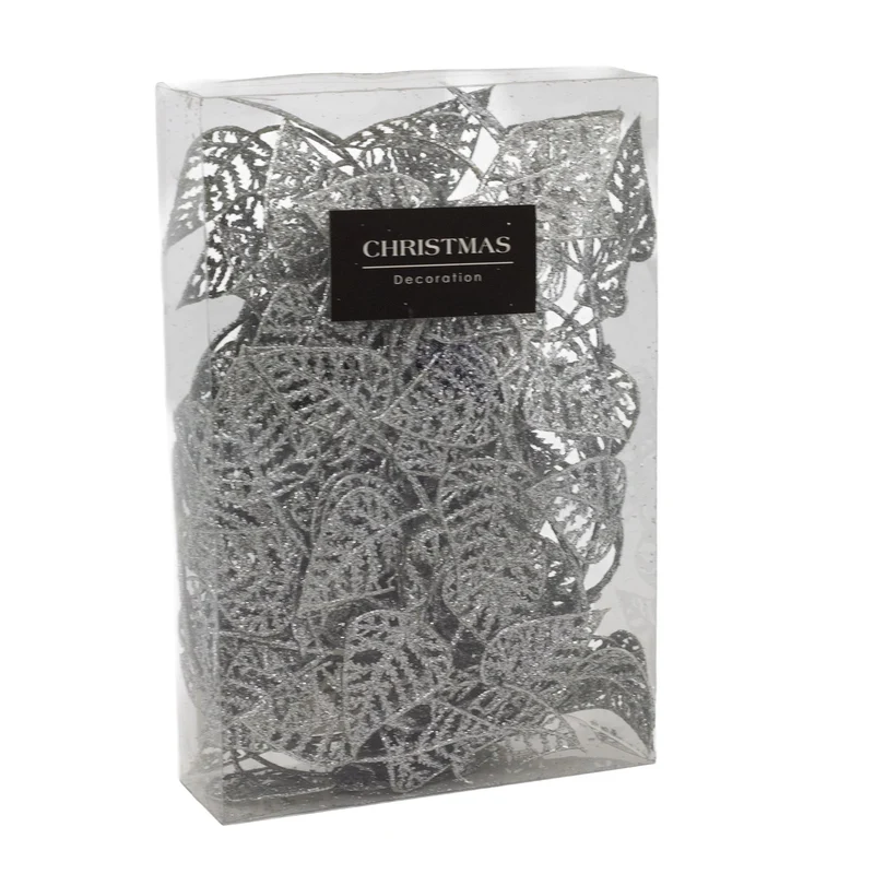 Silver Leaf Christmas Garland | Artificial Vine for Christmas Tree - 180cm