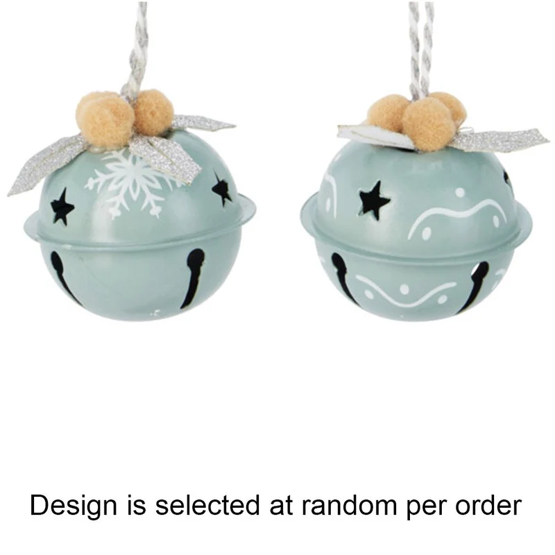 Set of 12 Small Pastel Jingle Bell Baubles Jingle Bell Christmas Tree Ornaments