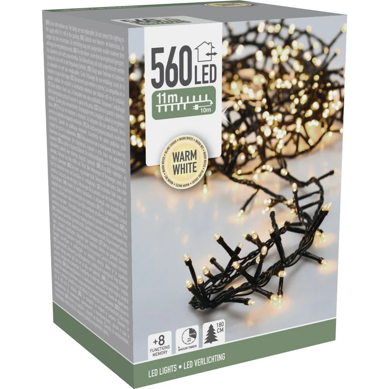 560 Warm White LED String Lights | Microcluster LEDs for Indoor & Outdoor