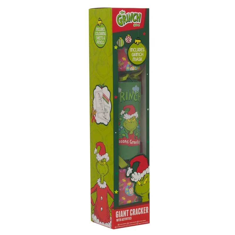 Giant The Grinch Christmas Cracker for Kids | Children's Jumbo Cracker - 55cm