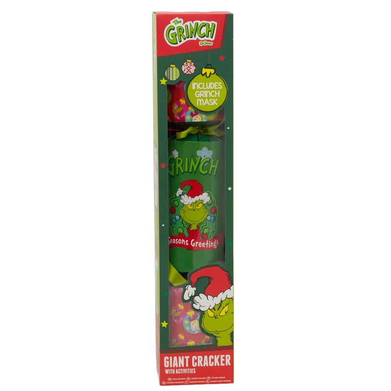 Giant The Grinch Christmas Cracker for Kids | Children's Jumbo Cracker - 55cm