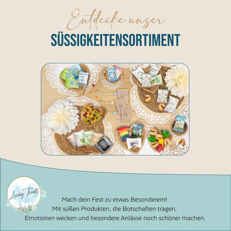 Glückskekse Schön, dass es dich gibt, Karamell-Zimt, 25 Stück