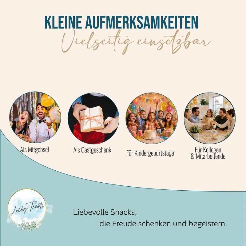 Glückskekse Happy Birthday, einzeln verpackt für Geburtstage