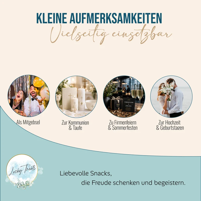 Glückskekse Schön, dass du da bist, Beige im Boho-Stil