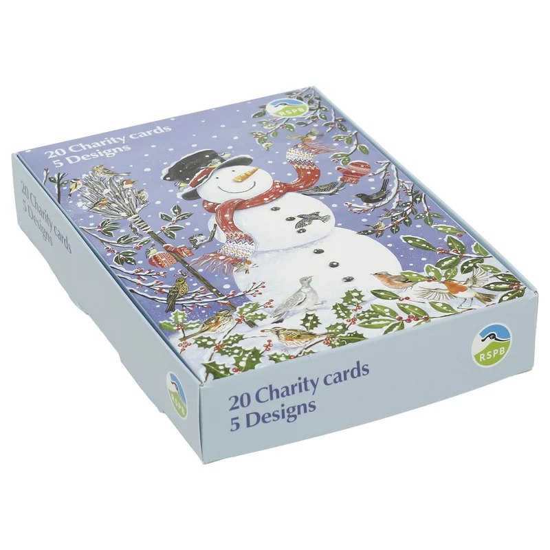 RSPB Charity Christmas Cards Box of 20 Christmas Cards with 5 Designs, Wildlife