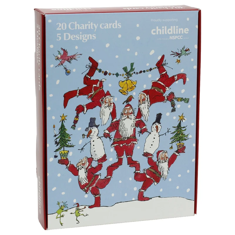 Quentin Blake NSPCC Childline Charity Christmas Cards, 20 Cards in 5 Designs