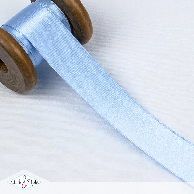 Satinband 25mm - Meterware - hellblau