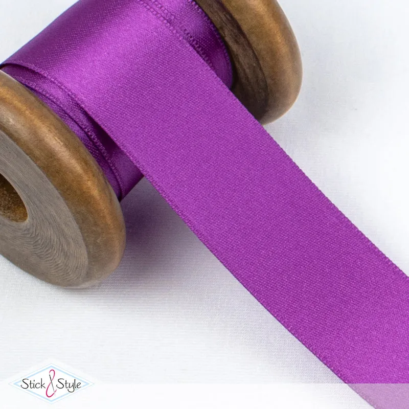 Satinband 25mm - Meterware - brombeer