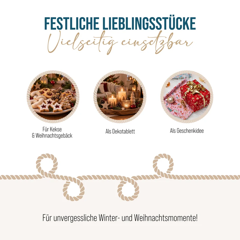 2er Set Tabletts Metall Lebkuchen 21,5 x 14,5 cm rosa mint