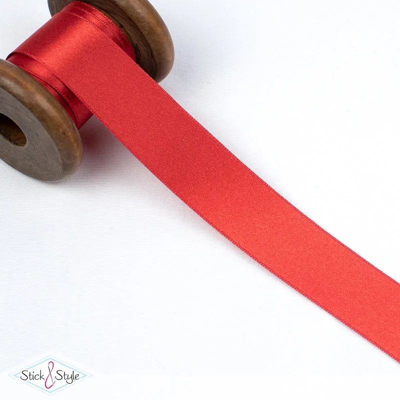 Satinband 25mm - Meterware - rot