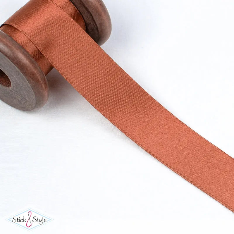 Satinband 25mm - Meterware - rost