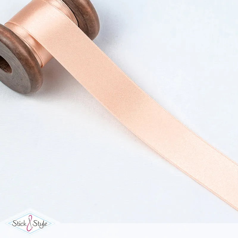 Satinband 25mm - Meterware - pfirsich